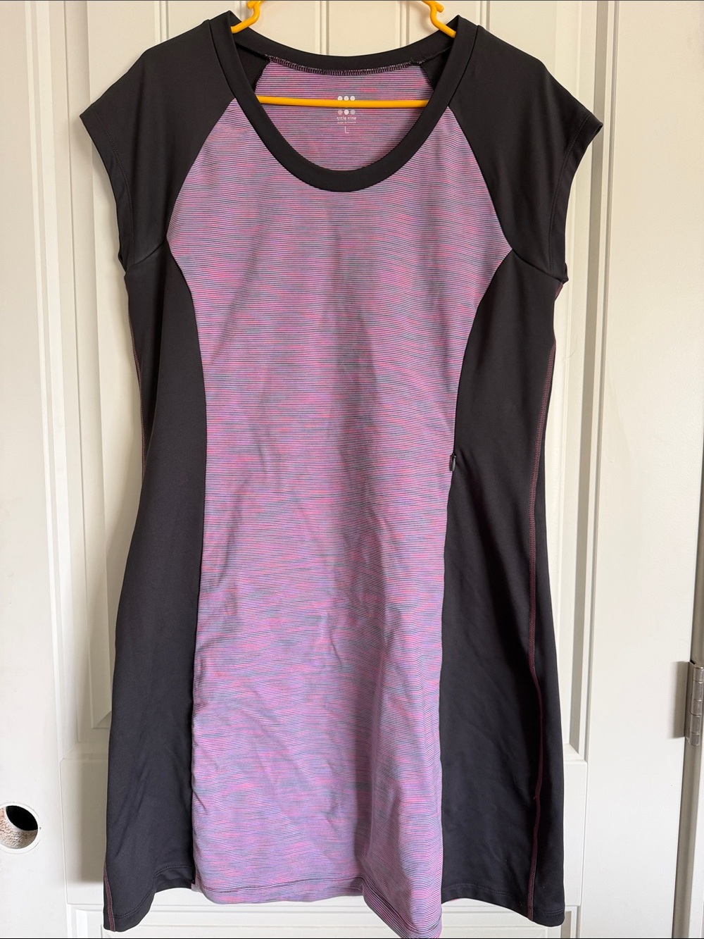 Title Nine Pink Heather and Black Active Shift Dress